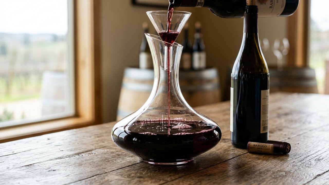Technique du double carafage pour aérer rapidement le vin