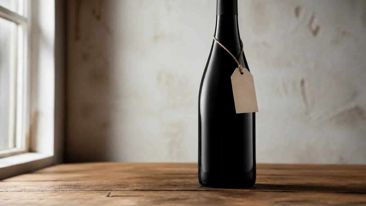 Dans quel vin investir : bouteille premium avec étiquette prix