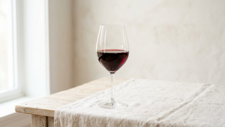 Un verre de vin rouge standard contenant environ 12 à 15 centilitres