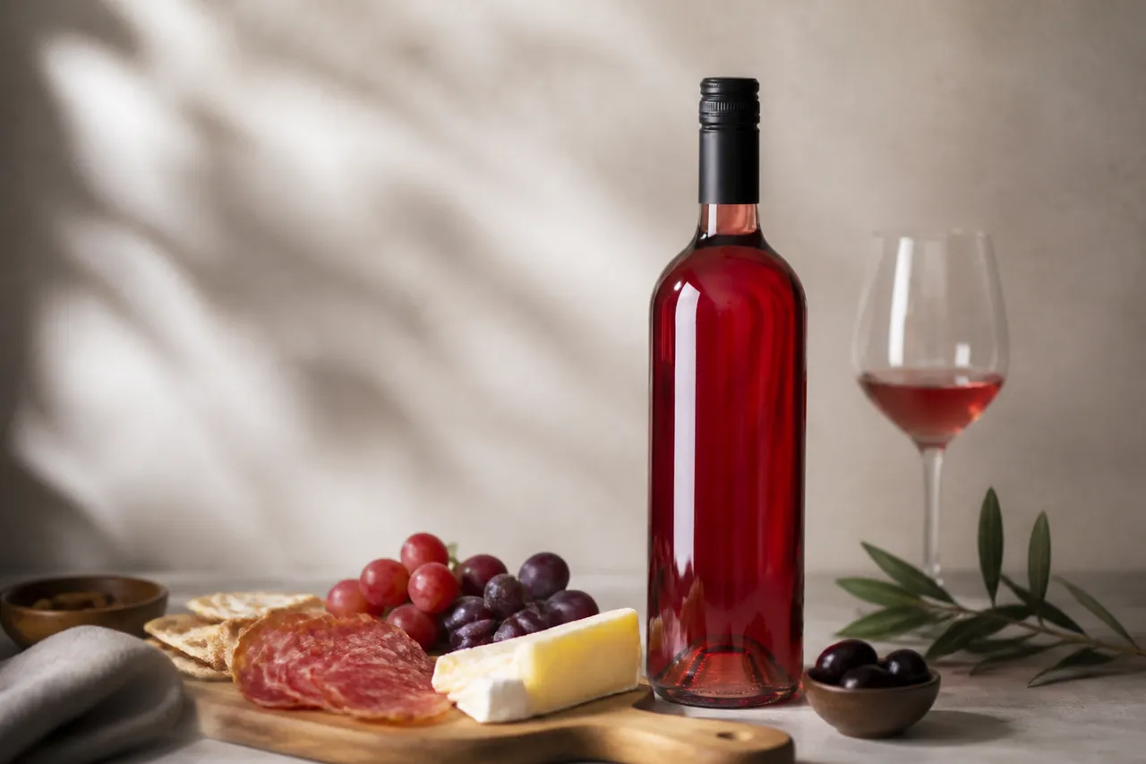 Vin rouge léger avec raclette et charcuterie