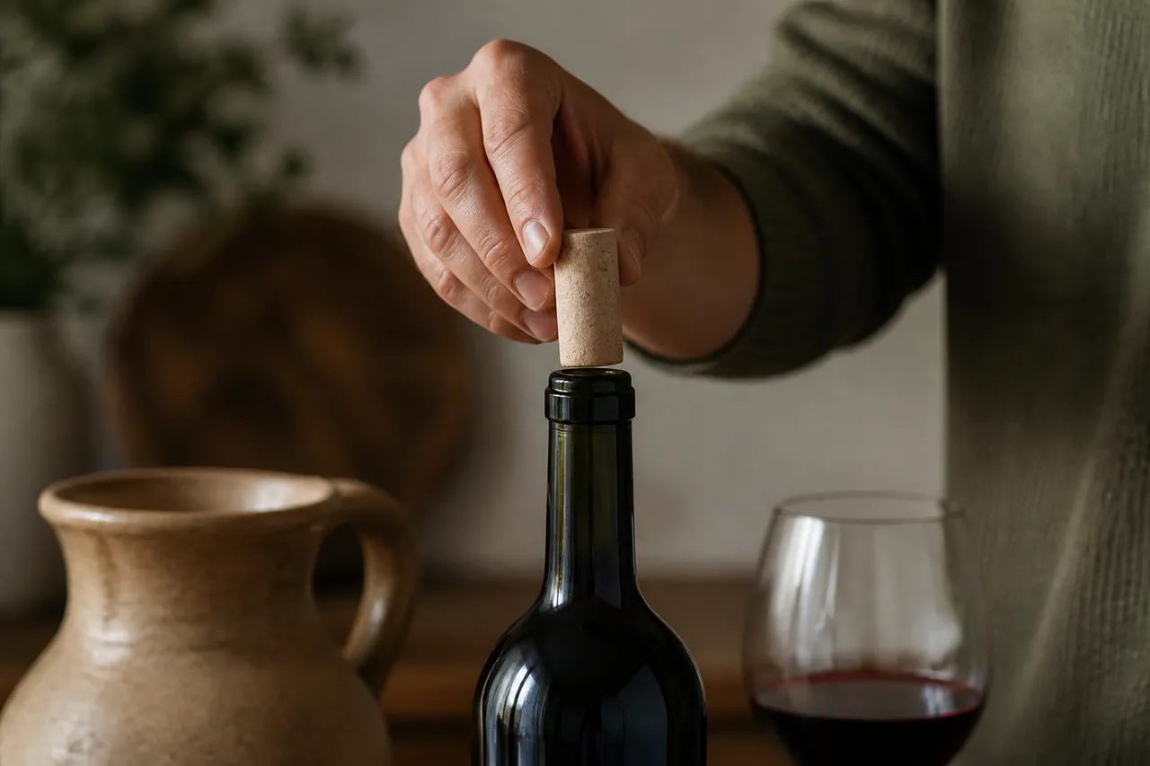 Reboucher une bouteille de vin ouverte pour limiter l'oxydation