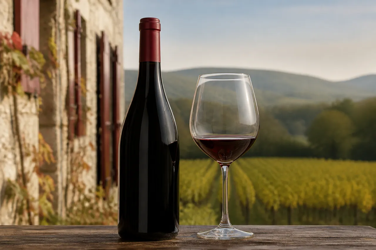 Pinot noir aux tanins fins, moins tannique qu'un vin du sud
