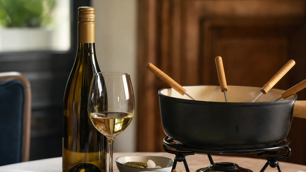 Vin blanc sec pour une fondue savoyarde